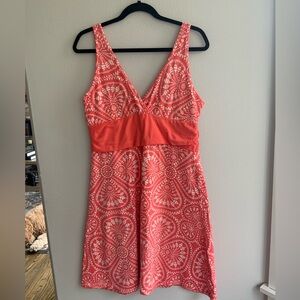 Patagonia Orange and White Cotton Shirt